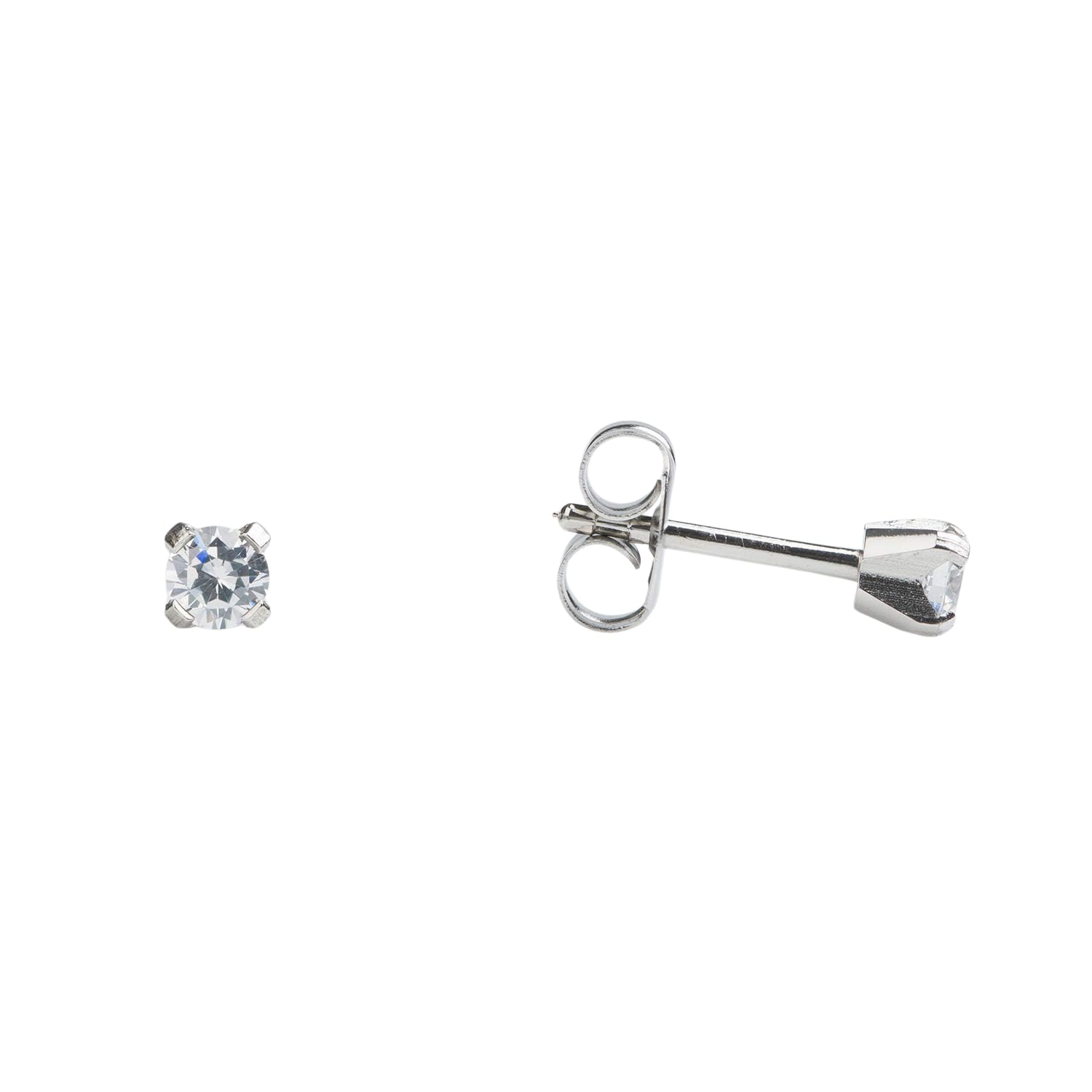 Sensitive Cubic Zirconia Stud Earrings | Hypoallergenic and Nickel Safe for Sensitive Ears | High Fashion Earrings for Women and Men