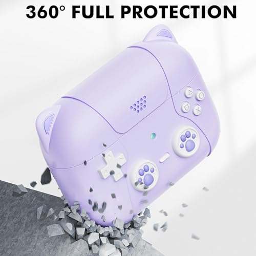 Image of Meyaar for AirPods Pro 3 Case 2025 Silicone Protective Cases for Apple AirPods Pro 3rd Generation Case for Women Men, for AirPod Pro 3 Cases Cover Accessories with Keychain (Game Console Purple)