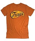 3stylercollection vintage Herren-T-Shirt Baseball Furies Logo - The Warriors, Orange, XXL