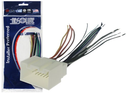 Absolute USA H598/1771 Radio Wiring Harness for Ford/Lincoln Mercuy 1998-2010 Power 4 Speaker (70-1771, FWH-598)