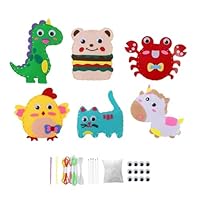 DEKKRYNFV Beginner Friendly Kids Sewing Craft Set with Colorful Nonwoven Fabric for Bag Making and Hand Coordination Kids Handmade Bag Set