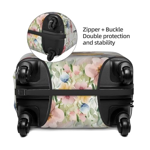 Easter Rabbit Luggage Cover for Suitcase Butterfly Bunny Elastic Suitcase Cover Protector Luggage Sleeve Anti Scratch Dust Fits 22-24 Inch4