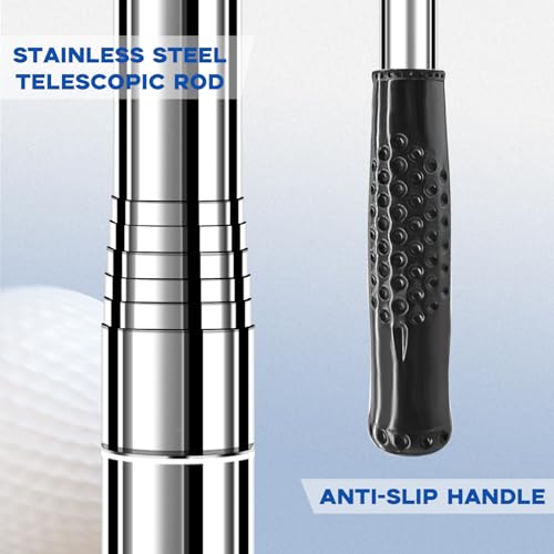 SPEENSUN Golf Ball Retriever,Golf Ball Retriever Telescopic,Max 9Ft Portable Stainless Ball Retriever Tool Golf,with Golf Ball Picker Upper for Putter,Golf Accessories Gifts for Men Women