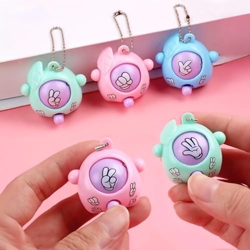 Image of Party Propz Rock Paper Scissors Game Key Chains - 10 Pcs, Return Gifts for Birthday, Birthday Return Gift, Gifts for Kids | mini game keychain | finger game keychain (Polypropylene)