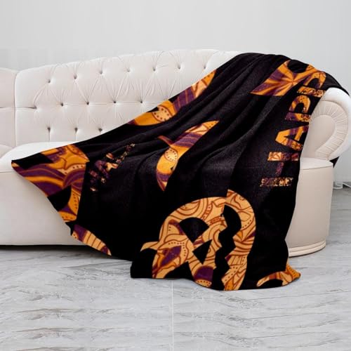 Couverture polaire en microfibre 150x130 cm orange citrouille chaude pour lit - 5