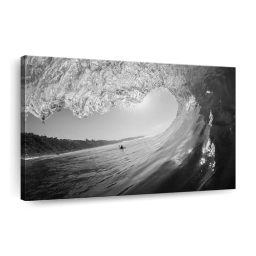 ElephantStock Surfer BW Canvas - 1 Panel BW Photography Surf