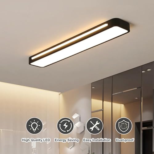Lampe de plafond moderne rectangulaire blanche LED 2700-6500K ajustable
