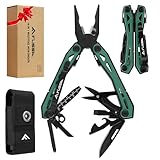 FLISSA 16-in-1 Multi Tool Pliers, Gift for Dad, Stainless Steel EDC Multitool with Pocket Knife, Belt Clip and Oxford Pouch, Self-locking Multipurpose Utility Multi-Tool for Camping Survival Outdoor