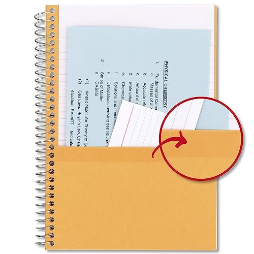 Image of Five Star Spiral Notebook, 2 Subject, College Ruled, 9 1 /2 inch x 6 inch 80 Sheets, Gray (840029AA3-ECM) (Pack of 12)