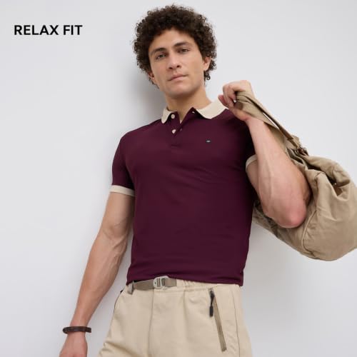 Image of Nostrum Mary Half Sleeve Polo T-Shirt with Two-Tone Collar, Stylish T Shirt for Men, Polo Tshirts for Men, Cotton T Shirt for Man, Casual Tshirt for Mens Boys