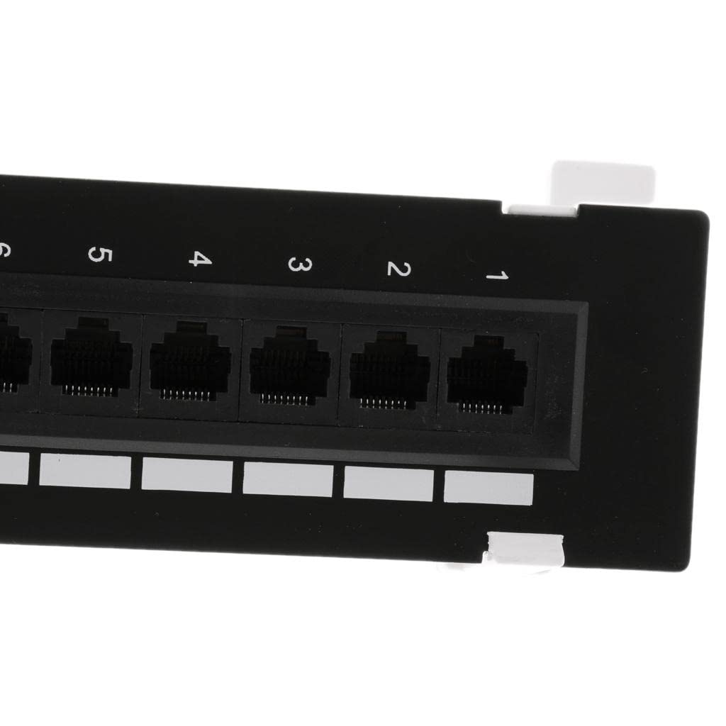 2 set di 12 porte Cat5e/6 non schermati Patch Panel di rete 10 pollici