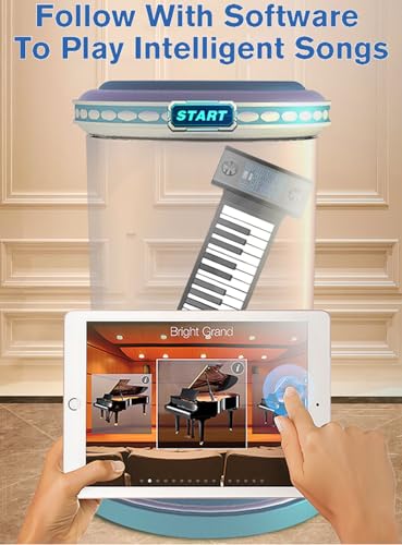Clavier de Piano Enroulable, Pianos numériques 88 Touches avec pédale de Sustain, Support USB/MIDI/BT, Double Haut-parleurs intégrés, Piano électronique Rechargeable pour débutants, Enfants - Les Beatles, Paul McCartney, John Lennon, RIngo Starr, George Harrison Clavier de Piano Enroulable, Pianos numériques 88 Touches avec pédale de Sustain, Support USB/MIDI/BT, Double Haut-parleurs intégrés, Piano électronique Rechargeable pour débutants, Enfants – Image 6