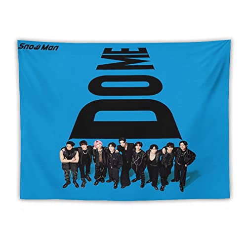 SnowMan目黒蓮タペストリー多機能壁掛け毛布室内装飾布ファッション壁掛けアートポスター装飾布背景布寝室の装飾遮光アイマスク玄関浴室装飾アートカーテン替え新居祝い。60"x80"