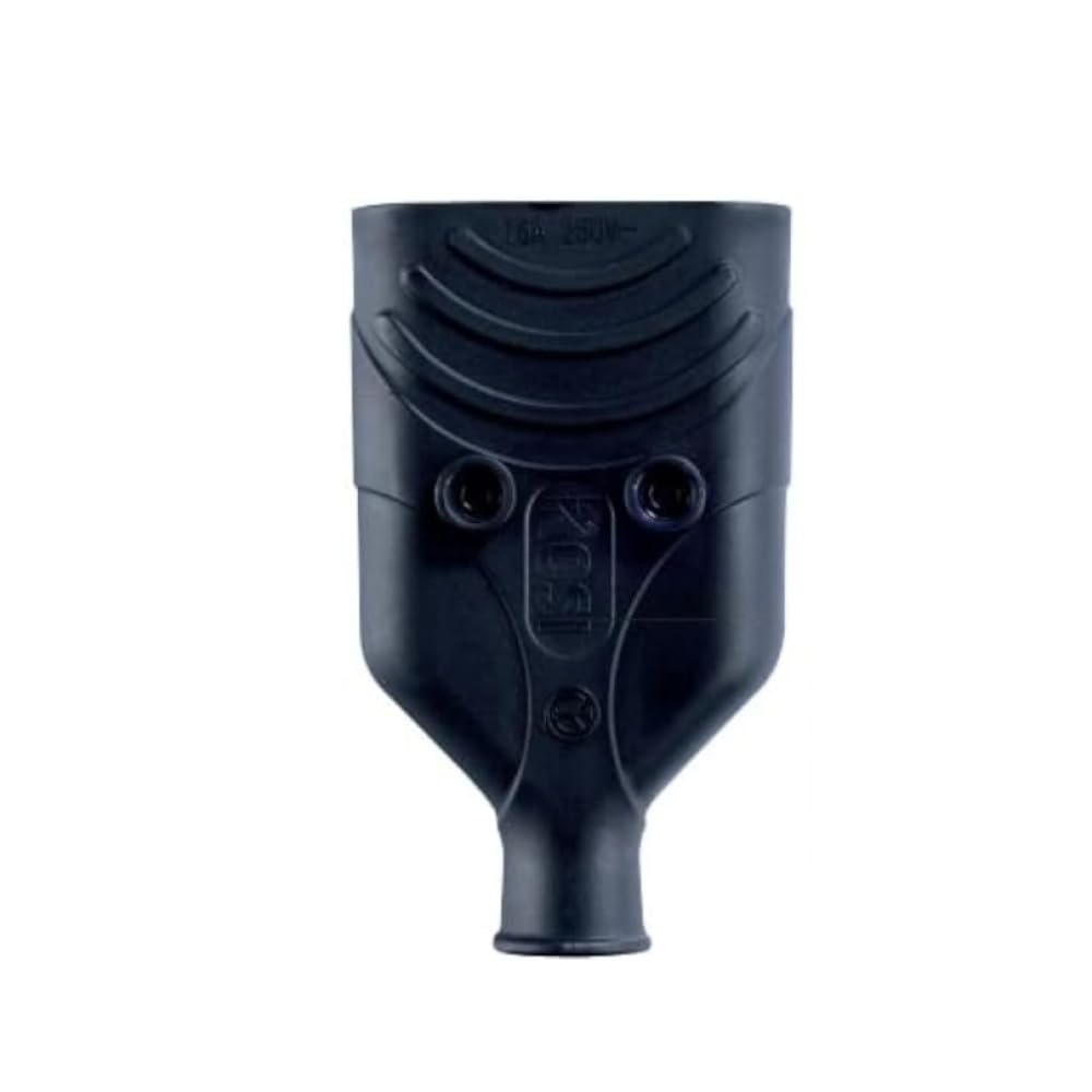 10 wtyczek 16 A, 220 V, 230 V, wygięte pod kątem 90°, 2P+T, duża wtyczka włoska, standard włoski, biały, profesjonalny model, guma zapobiegająca zgniataniu, idealna do kabli zasilających i