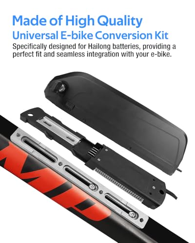 XIUWK Suporte de Bateria para Bicicleta Elétrica para Montagem Em Quadro de Adaptador de Bateria, Pl