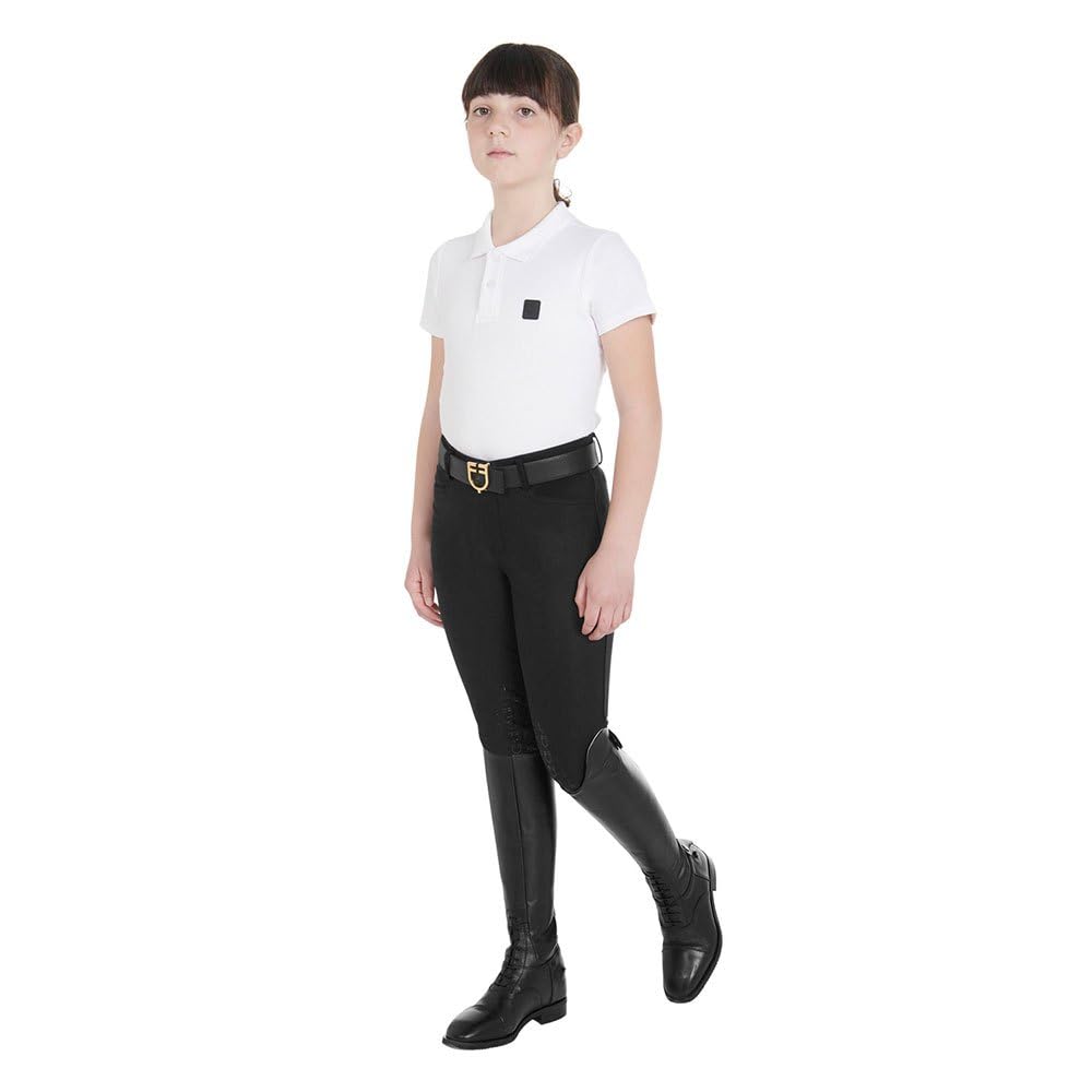 Pantaloni equitazione unisex bambini slim fit modello Amani con grip sulle ginocchia 12 anni