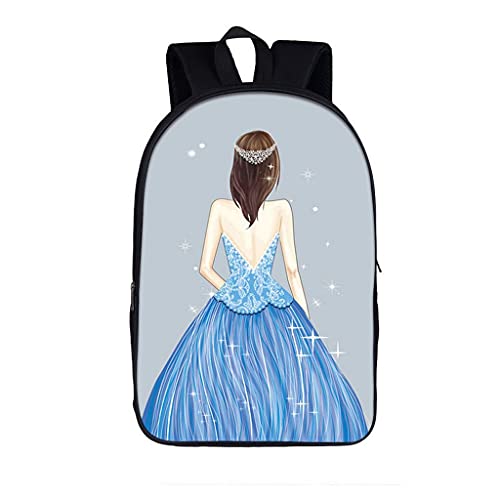 Sacs de voyage casual daypacks bleu clair motif 3d pour ados et adultes