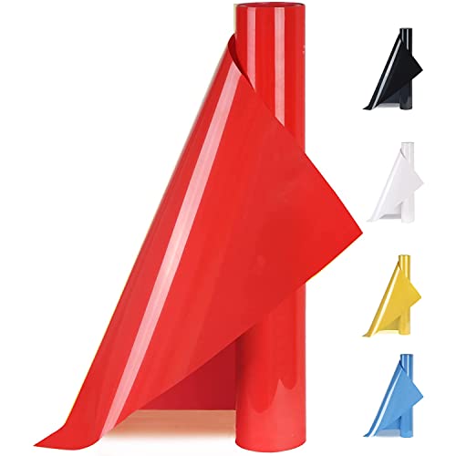 Wärmetransfer-Vinyl-Rolle - 30,5 x 2,4 m, HTV-Eisen-Vinyl-Rolle für Stoff, Rot Cover