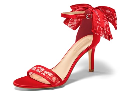 Image of Coutgo Women's Open Toe Ankle Strap High Heel Sandals