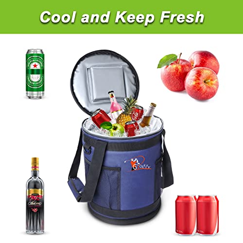 Goolfiky Golf Cooler Bag Golf Cart Cooler, Leakproof Insulated Soft Cooler Large Collapsible Cooler Bag, Personal Travel Cooler Golf Push Cart Accessories (Blue) #TOP3