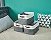 DECOMOMO Storage Bins Fabric Storage Baskets for Shelves, Linen Closet Organization Toys Nursery (Slate Grey and White, Large - 3 Pack)