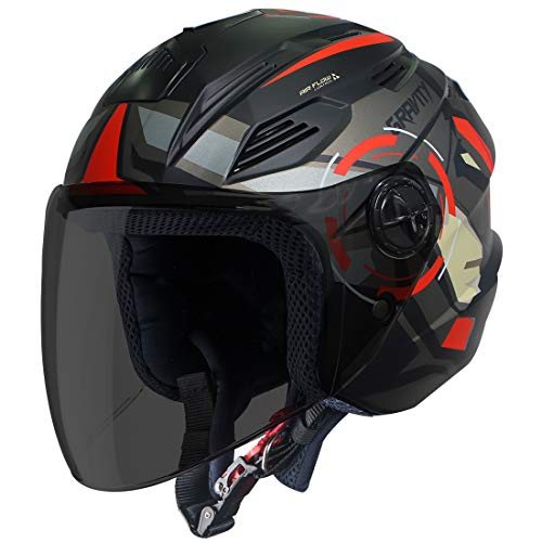 Image of Steelbird SBA-6 7Wings Gravity Open Face ISI Certified ABS Helmet