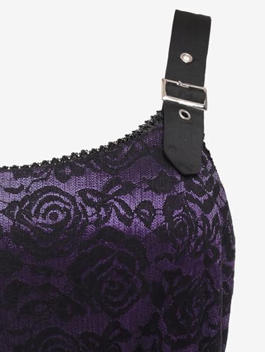 Image of Rosegal Women Plus Size Retro Lace Belt Party Cocktail Dress