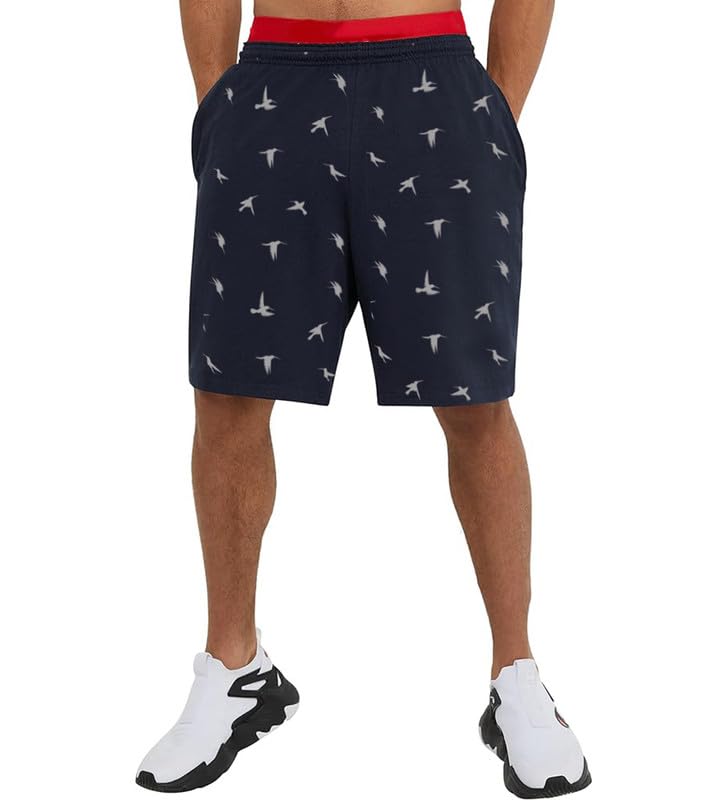 hotfits Men's Casual Cotton All Season Printed Regular Shorts, Workout Shorts, Elastic Waist Running Shorts with Pockets-picture-36