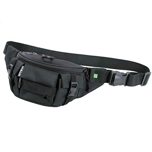 Pochete Masculina 3 Bolsos - Preta.