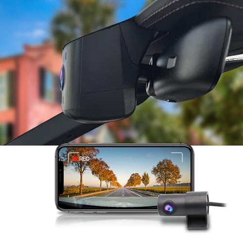 Fitcamx Dashcam Auto Vorne Hinten 2160P+1080P Kompatibel mit 2025-2026 Porsche 911 (992.2), OEM Dashcam 4K UHD Video WiFi, Parküberwachung, G-Sensor, Loop-Aufnahme, WDR Dash Camera Auto, 128GB Karte