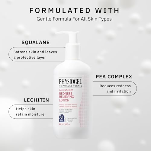 Physiogel 12230886 Calming Relief Redness Relieving Lotion Reduces Redness In 30 Mins, Face Moisturizer For Dry, Red, Itchy, Sensitive Skin, Strengthens Skin Barrier, Fragrance Free, Face Cream thumb #4