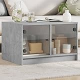 Construction et dimensions stables : cette table basse en bois de qualité supérieure gris béton mesure 68 x 50 x 42 cm (l x p x h) et offre une charge maximale de 80 kg, avec 40 kg par compartiment, idéale comme table de salon robuste.
