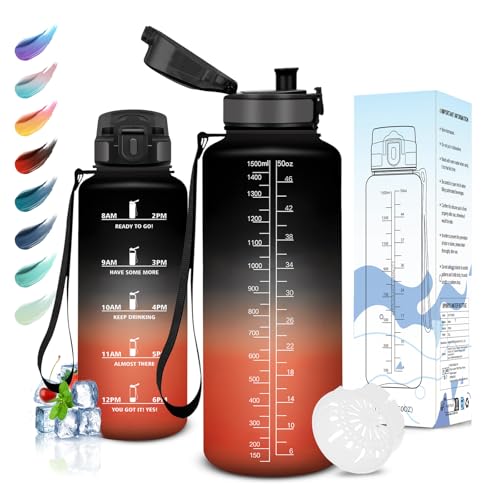Motswedi Trinkflasche Sport, 1.5L BPA-Frei, Trinkflasche, Kohlensäure Geeignet, Sport Trinkflasche, Auslaufsicher, Wasserflasche… – Ansicht 1