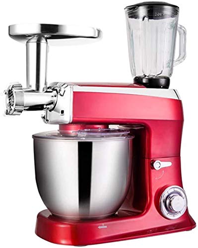 1500W Food Stand Mixer Maschine, 6-Gang-Mixer & Standprozessor, 7,5 Liter Edelstahl Schüssel Fleischwolf, Teighaken, Schneebesen, Schläger,
