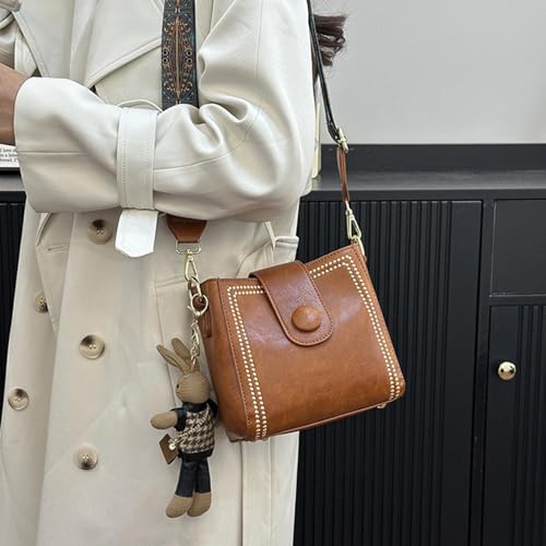 NEBIL Vintage Bucket Bag, Women's Crossbody Bags, Bootara Bucket Bag, Vintage Shoulder Bag with Adjustable Widened Strap4