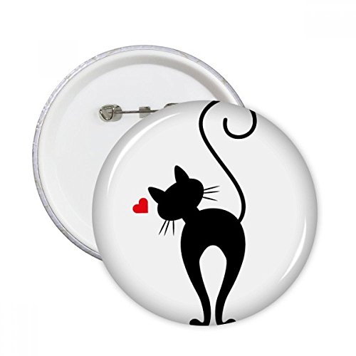 Badge chat en forme de coeur relooker un vtement terne dcoration originale 5pcs