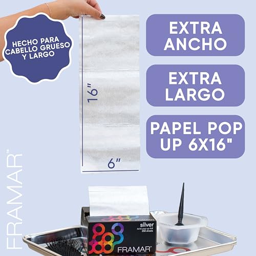 Láminas para el cabello Framar papel aluminio de peluquería premium 2