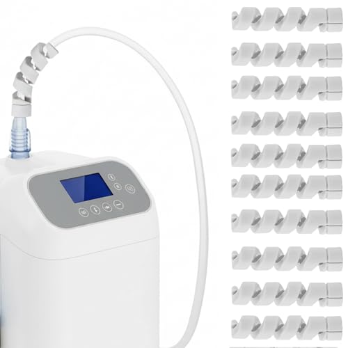 10 Pack Oxygen Tube Support Crimp Straightener for Portable Oxygen Concentrator Oxygen Tank Oxygen Hose Nasal Cannula Oxygen Tubing Accessories Gray