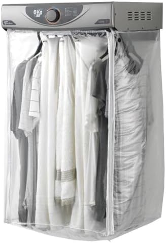Secadora de roupas Fischer Super Ciclo 8kg na cor silver com câmara transparente cheia de roupas