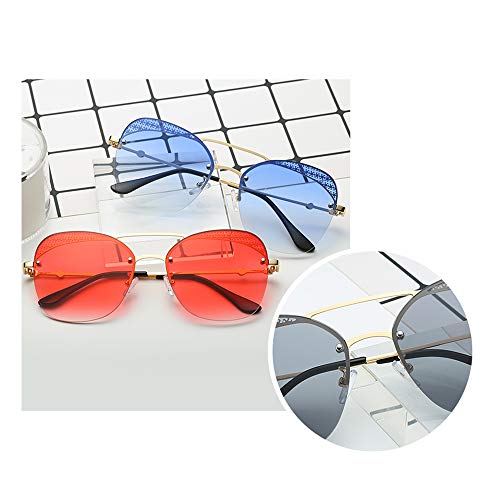 KKmoon Óculos de sol unissex da moda Óculos de sol sem moldura UV 400 Lente de proteção com gradient