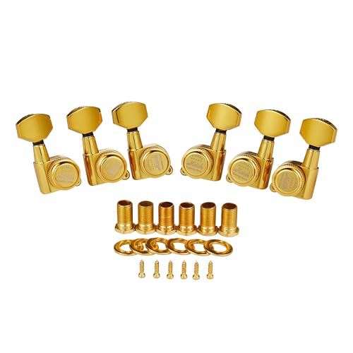Guitar Locking Tuners 18:1 Guitar Tuning Keys Pegs Locking Tuning Machines Heads for Strat/Tele/Les Paul Electric/Acoustic Guitars Gold