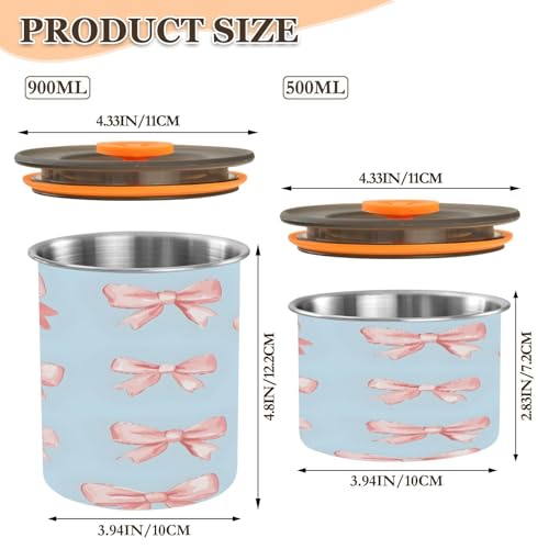 Envase para café hermético de acero inoxidable ATTX 900 ml miniatura 2