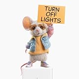 Reminder Mouse Turn Off Lights Sticker – 4.4W x 5.4H Inches