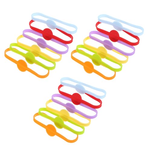 Garneck Long-lasting Silicone Wine Glass Straps 18pcs Drink Markers for Easy Drinking Experience Party Accessory Set