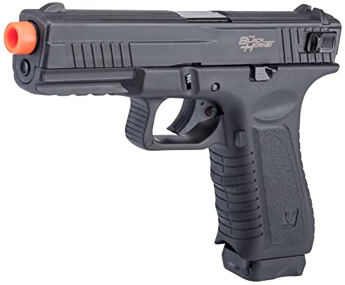Evike Airsoft - APS XTP Black Hornet Full Auto Co2 Powered Airsoft Pistol with Polymer Part (Version: Japan Version/Black)
