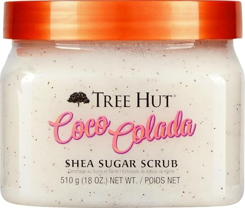 Tree Hut Coco Colada Body Scrub, Exfoliating Sugar Scrub, Vegan, 18 Oz