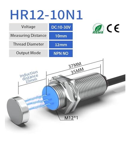 Sensor efecto Hall NJK5002C de tres hilos DC10-30V con distancia de detección estable de 10mm 3