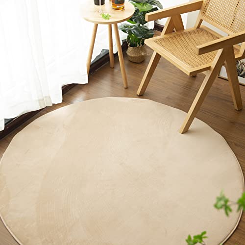 カーペット 円形 ラグマット 低反発 厚手12㎜ 洗える 直径140㎝ 微撥水 クッションラグ ホットカーペット対応 滑り止め付き こたつ敷きマット 低ホルム さらフワ 防音 モカ