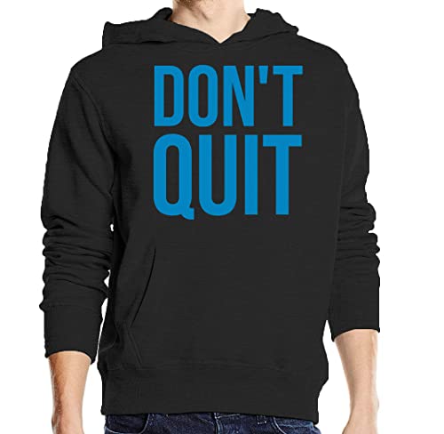 Sweat à capuche unisexe Don't Quit en coton noir