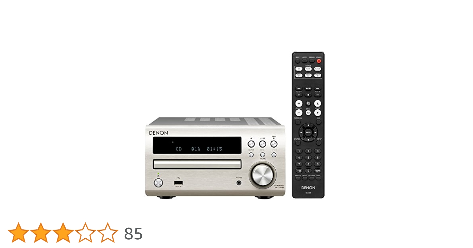 Bluetooth接続対応　DENON　デノンCDレシーバー　2017製 DENON 【即納！】DENON RCD-M41-SP（シルバー） Bluetooth対応CD